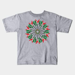 Electric Guitar Holiday Wreath Kids T-Shirt
